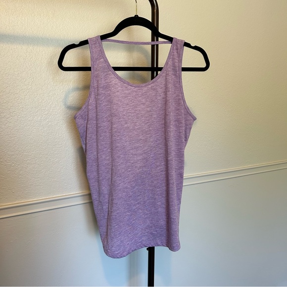 Icyzone Lavender Purple Twist Backless Athletic Work Out Tank Top Womens Medium - Picture 4 of 6